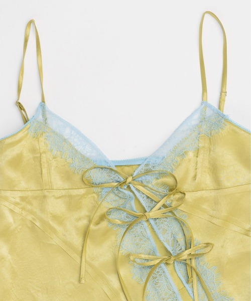 MAISON SPECIAL（メゾンスペシャル） キャミソール Lace Docking Satin