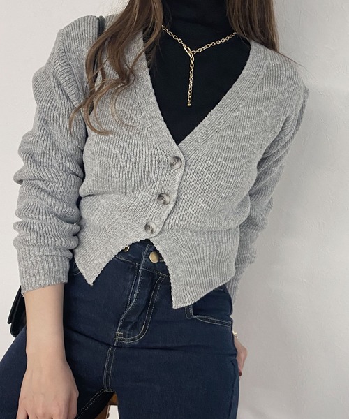 「Reurie'」 ニットカーディガン FREE ピンクベージュ レディース_画像8