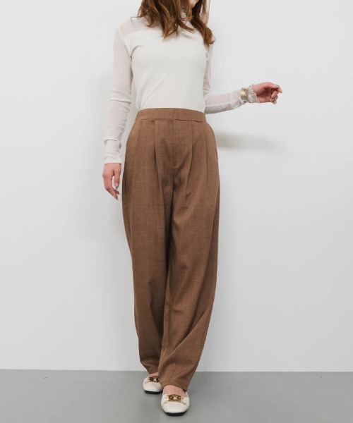 パンツ リネンライクタックカーブパンツ レディース : ZOZOTOWN