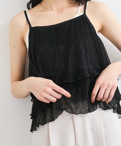 VIS（ビス） キャミソール 「WEB限定」「前後2WAY」グリッターフレア