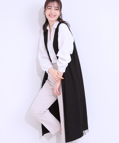 crewre ジレ SHOO・LA・RUE ベスト ジレ 旬を取り入れながら体型カバー