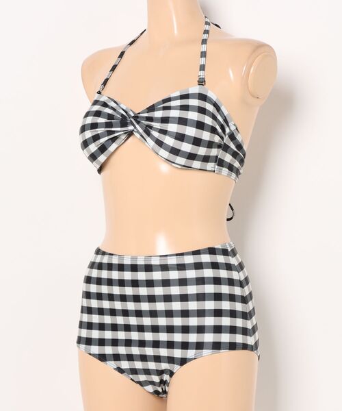 水着 ギンガムチェックリボンビキニ レディース : ZOZOTOWN Yahoo!店