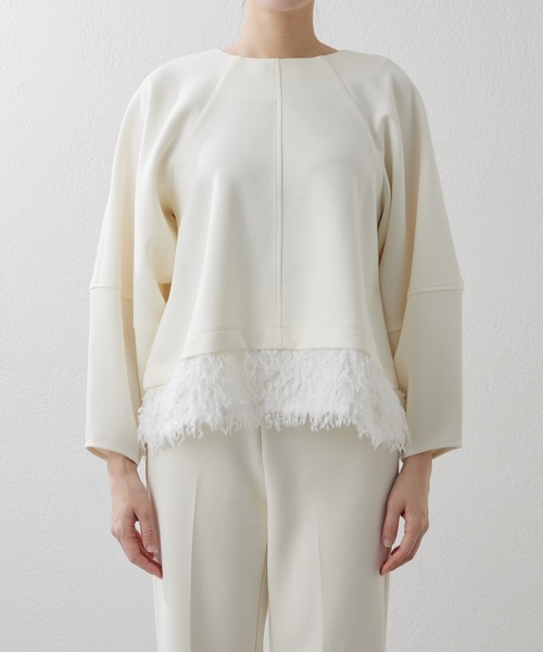 「THE PAUSE」 長袖カットソー FREE オフホワイト レディース_画像2