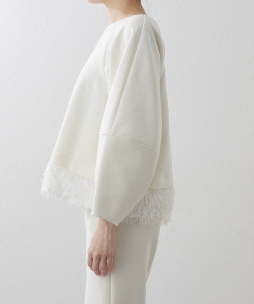 「THE PAUSE」 長袖カットソー FREE オフホワイト レディース_画像3