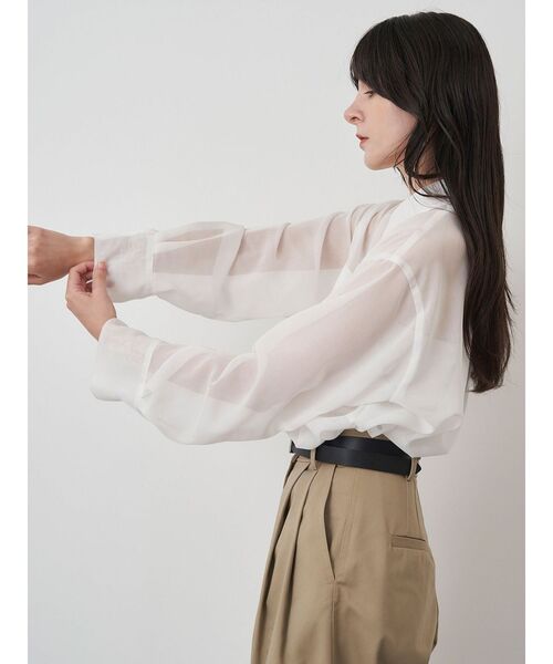 ELENDEEK（エレンディーク） ブラウス シャツ オーバーサイズシアー