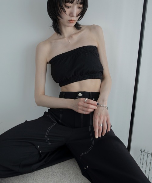 チューブトップ ベアトップ フクレジャガードカップ付きベアトップ