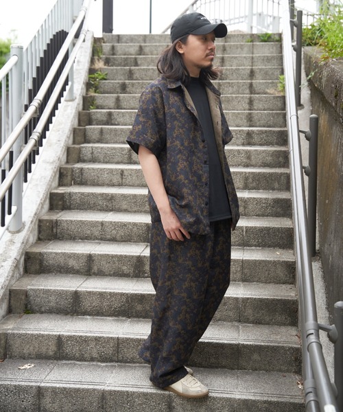 NO NEED（ノーニード） パンツ 総柄メッシュロングパンツ メンズ