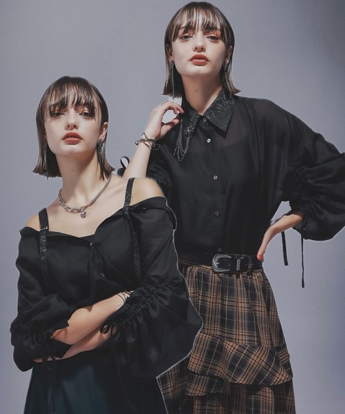 HARE 【LADIES】 2WAYオフショルダーシャツ HARE（ハレ）の「2WAYオフショルダーシャツ(HARE)（シャツ