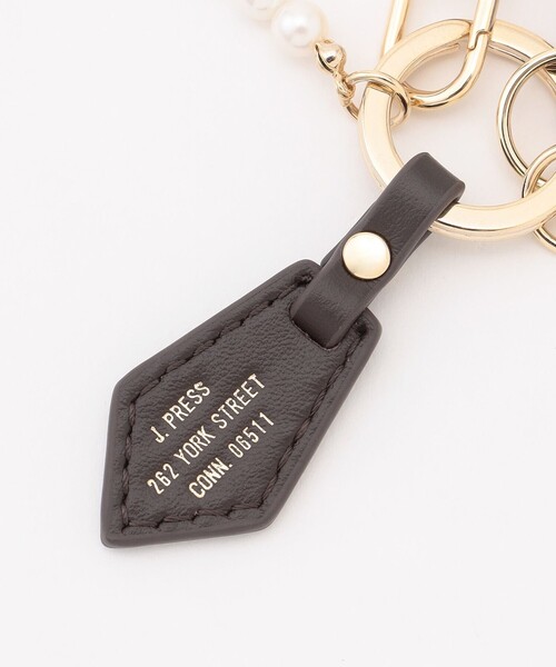 J.PRESS（J.プレス） チャーム 「本革・2way」ワッペン バッグ