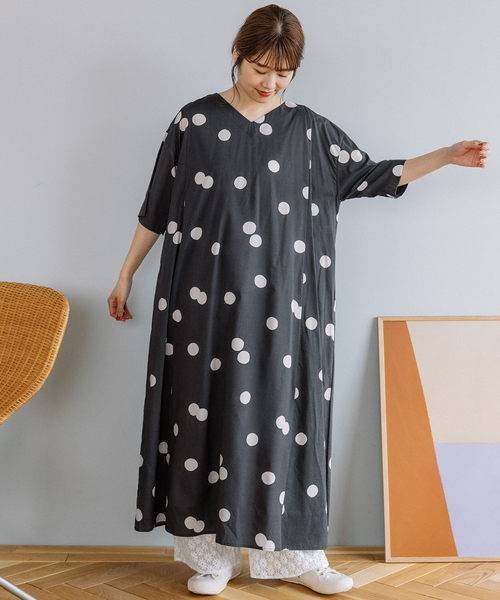 POU DOU DOU（プードゥドゥ） ワンピース ランダムドット2wayフレア
