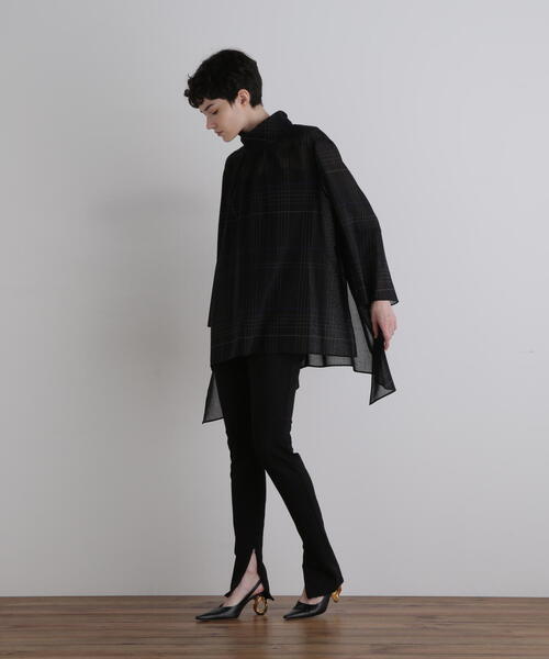 LE PHIL（ル フィル） ブラウス シャツ シアーウールハイネックヘム