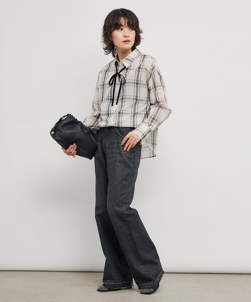 NOLLEY'S（ノーリーズ） ブラウス シャツ ウォッシャブルリボン付き