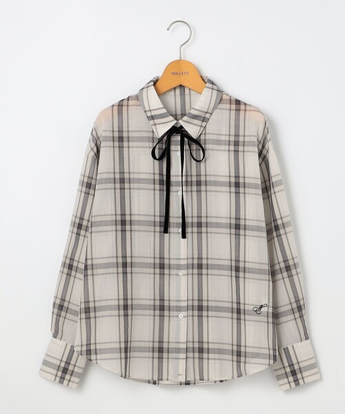 NOLLEY'S（ノーリーズ） ブラウス シャツ ウォッシャブルリボン付き