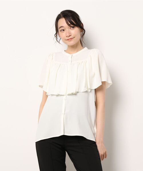 「STYLE DELI」 半袖ブラウス FREE ブラック レディース_画像4