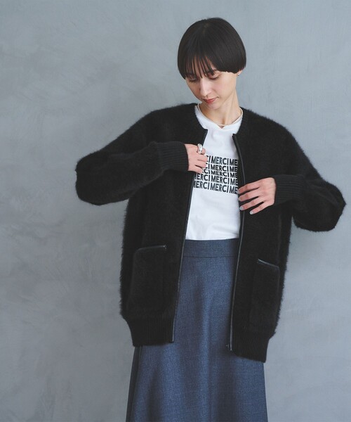 ユナイテッドアローズ　フォックスカシミヤ　オーバーカーディガン　黒 UNITED ARROWS（ユナイテッドアローズ） カーディガン フォックス