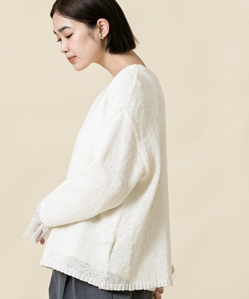 「Gready Brilliant」 「tomberduciel」長袖ニット FREE ダークブラウン レディース_画像7