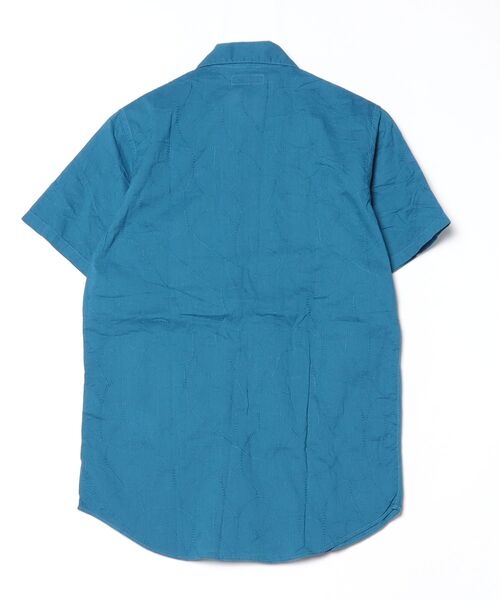 「ETHOS」 半袖シャツ M ブルー メンズ_画像2