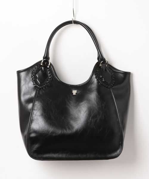 【最終価格】極美品ANNA SUI アナスイ レザートートバッグ自立 肩掛け可能 ANNA SUI（アナスイ） トートバッグ ジーナ トートバッグバッグ