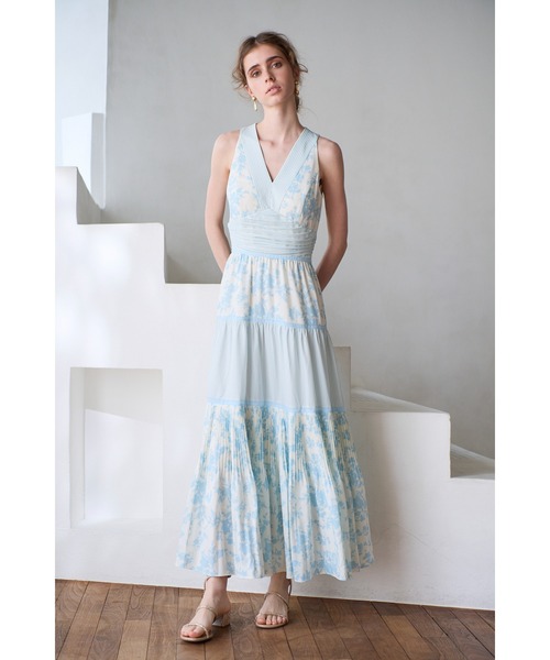 Estella.K ワンピース Rosetta Floral Dress ストライプ＆フラワー