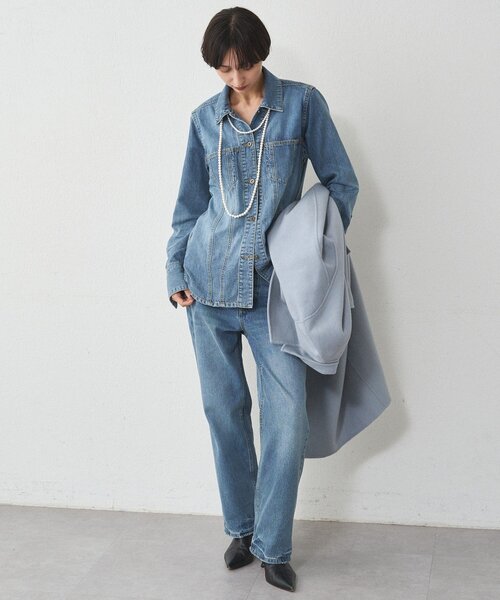 ラウンジドレス　デニムシャツ Loungedress（ラウンジドレス） ブラウス シャツ 「20周年限定」デニム
