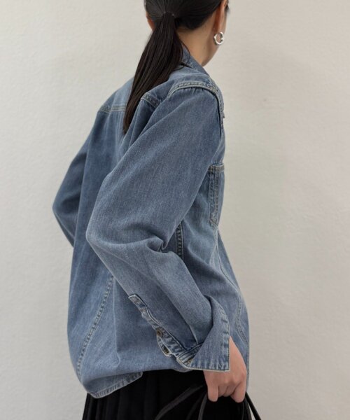 ラウンジドレス　デニムシャツ Loungedress（ラウンジドレス） ブラウス シャツ 「20周年限定」デニム