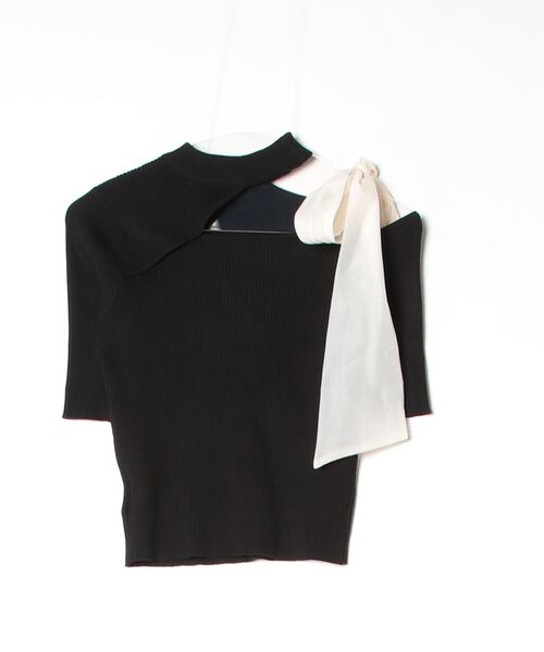 「dazzlin」 半袖ニット FREE ブラック レディース_画像2