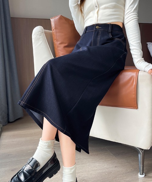 デニム　ロングスカート　24 新品　フォロー割-200円 ☆ ロングスカート デニム 24 新品 フォロー割-200円 デニム ロング