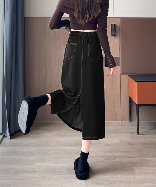 デニムスカート デニム風ロングスカート : ZOZOTOWN Yahoo!店 - 通販