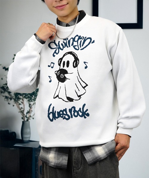 セーター ニット 映える主役級トップス アートデザイン ボリューム袖