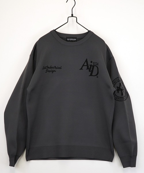 セーター ニット グラフィックデザイン ボリューム袖 メンズ