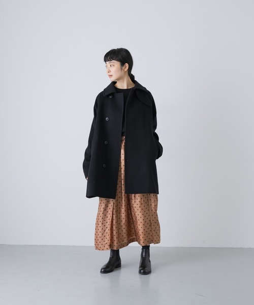 かぐれ ピーコート pコート ウールシングルPコート レディース