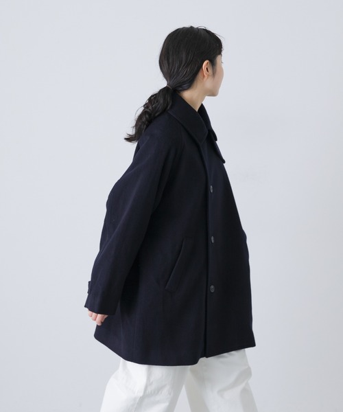 かぐれ ピーコート pコート ウールシングルPコート レディース