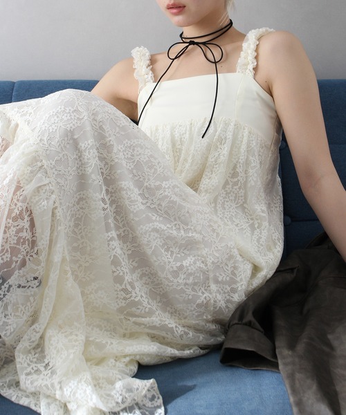 「SpRay」 「SpRay PREMIUM」キャミソールワンピース FREE アイボリー レディース_画像4