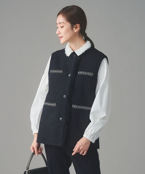 春　美品　3万　ユナイテッドアローズ　ツイードベスト　ジレ 春 美品 3万 ユナイテッドアローズ ツイードベスト ジレ