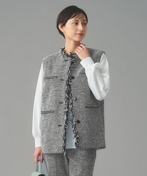 春　美品　3万　ユナイテッドアローズ　ツイードベスト　ジレ 春 美品 3万 ユナイテッドアローズ ツイードベスト ジレ