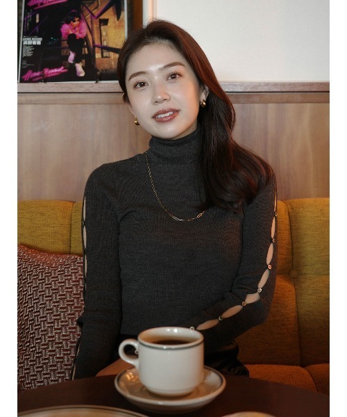 anuans（アニュアンス） ニット セーター スラッシュリブニット