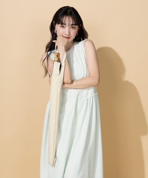 折りたたみ傘 最強の日傘「UVO」 CALM 折りたたみ2段 親骨60cm 無地 Wpc. レディースの画像