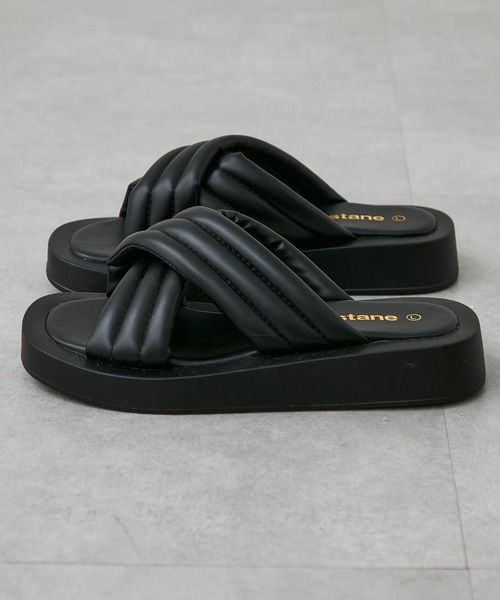 「Kastane」 フラットサンダル M アイボリー レディース_画像6