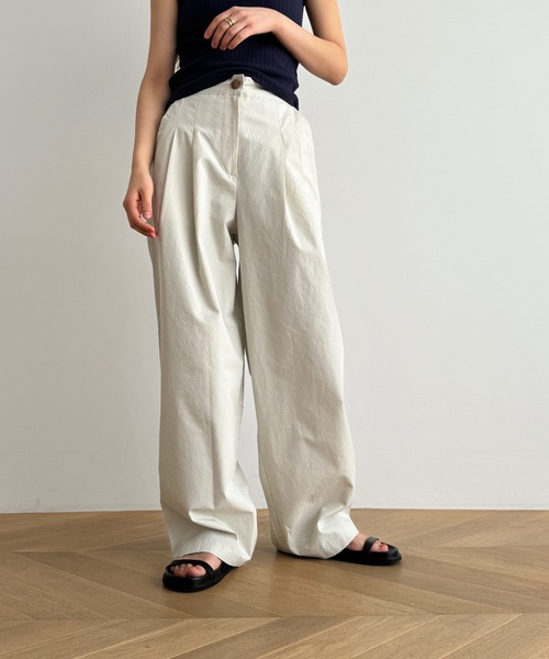 「CANAL JEAN」 パンツ ONE SIZE ライトベージュ レディース