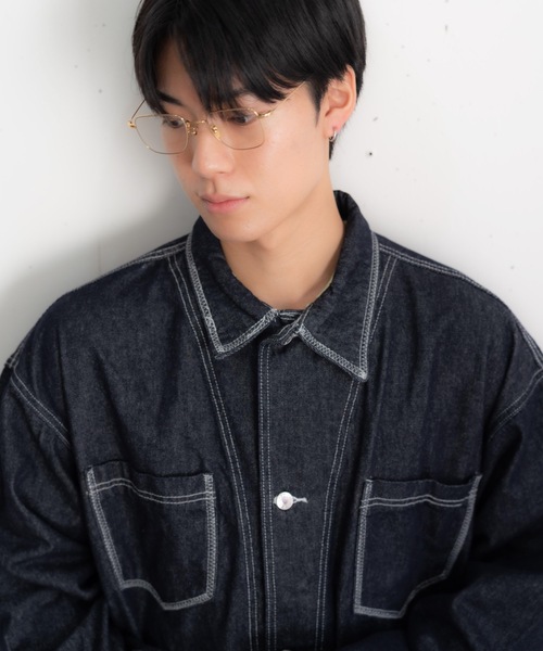 OLUN バルーンショートデニムジャケット ブラック balloon short denim jacket/バルーンショートデニムジャケット