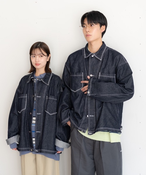 OLUN バルーンショートデニムジャケット ブラック OLUN デニムジャケット gジャン balloon short denim jacket/バルーン