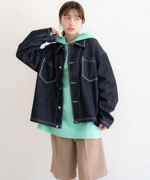 bashful base Oriental デニムジャケット gジャン 「bbO」ステッチ