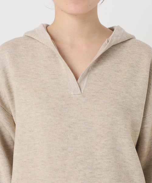 NOBLE（ノーブル） ニット セーター 「追加」接結タック編みフードプル