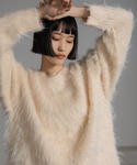 ニット セーター シャギーチュニックプルオーバ...の詳細画像5