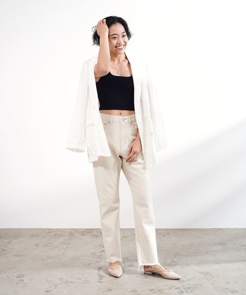 YANUK（ヤヌーク） デニムパンツ 24inch ホワイト レディース