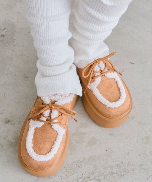 「OLIVE des OLIVE」 シューズ LARGE キャメル レディース_画像6