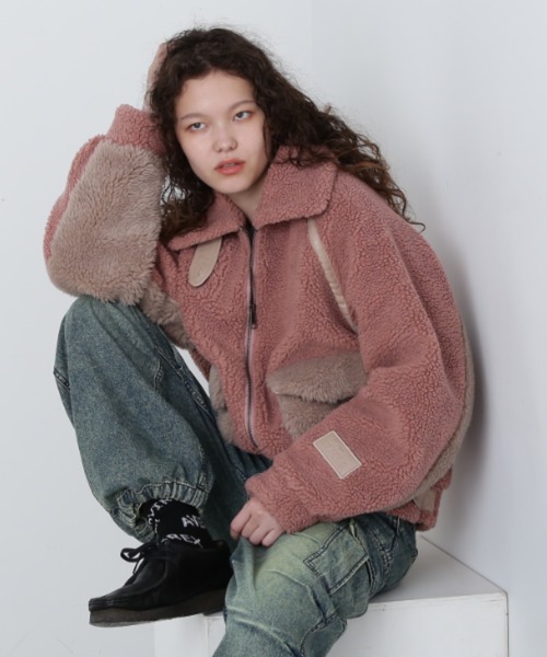 AVIREX（アヴィレックス） ブルゾン F ピンク レディース : ZOZOTOWN