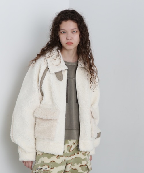 AVIREX（アヴィレックス） ブルゾン F ピンク レディース : ZOZOTOWN