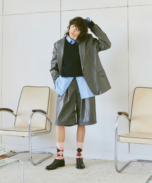 「soerte」 テーラードジャケット 2 アイボリー メンズ_画像7