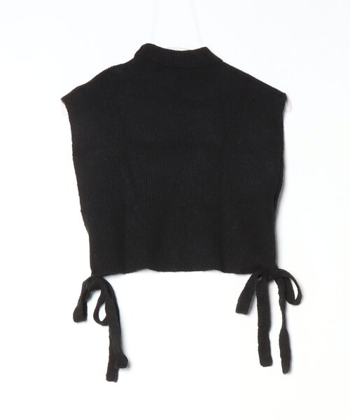 「Kastane」 リボンノースリーブニット FREE ブラック レディース_画像2